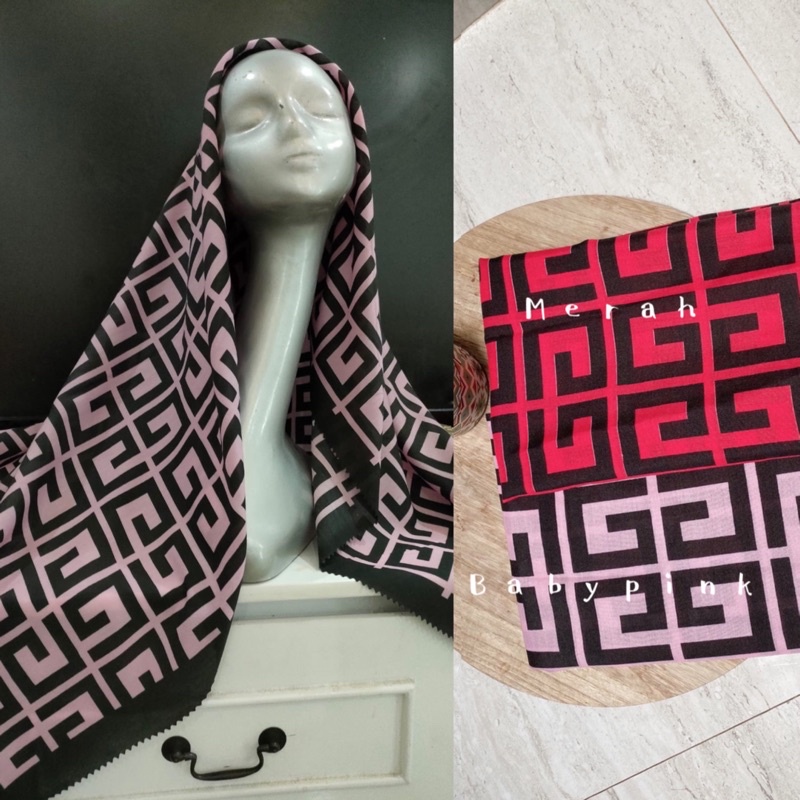 Afrahijab/ Segi Empat Voal Motif 140