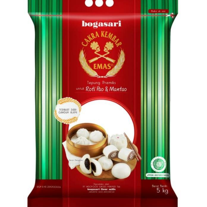 

TEPUNG TERIGU CAKRA KEMBAR EMAS PAO & MANTAO 5 KG