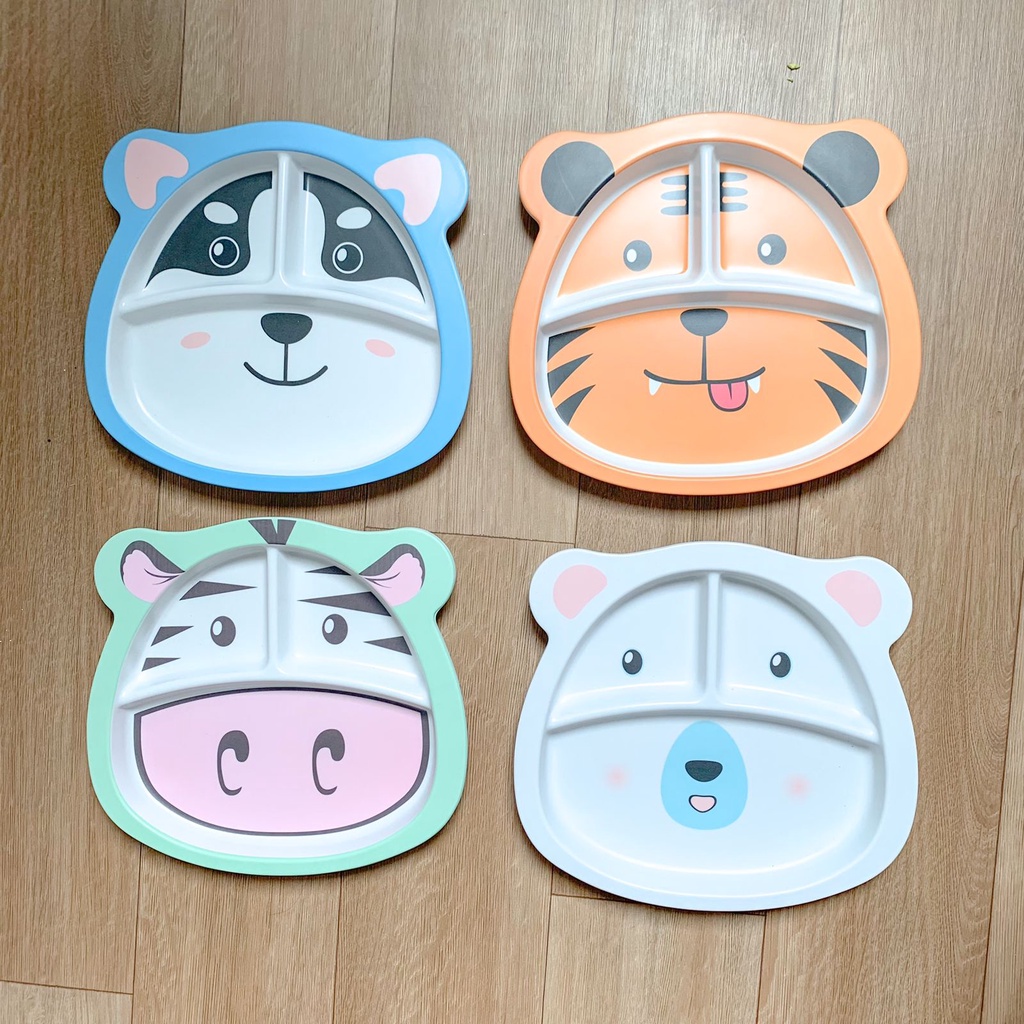 PIRING MAKAN ANAK MODEL ANIMAL LUCU LENGKAP ADA 4 VARIAN UNIK TERMURAH BAHAN BAMBOO FIBER KUALITAS PREMIUM