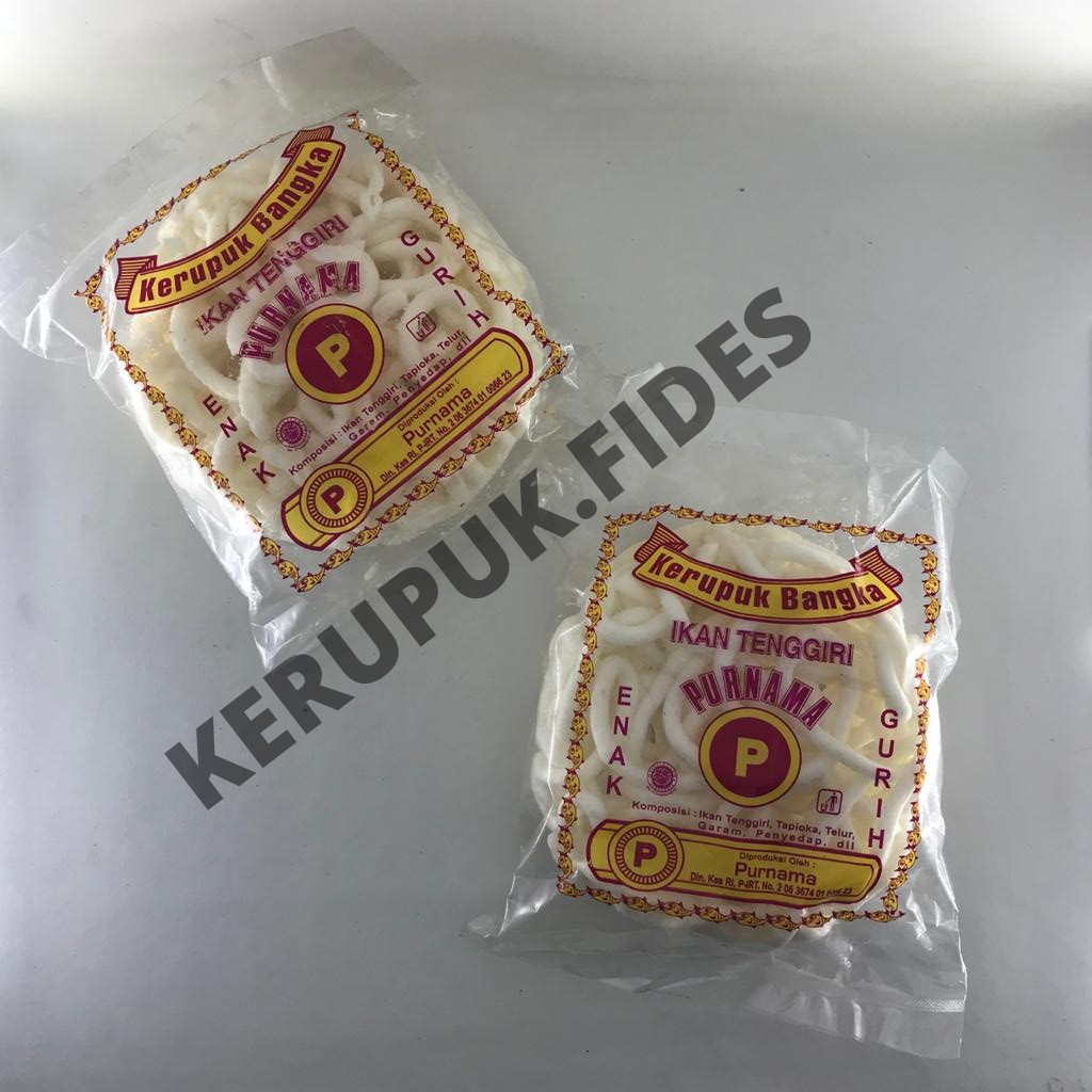 Kerupuk Keriting Bangka Ikan Tenggiri Merk Purnama - Isi 2 Pcs GURIH