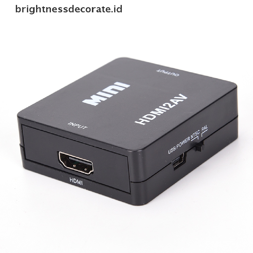 [birth] HDMI To RCA AV/CVBS Adapter HD 1080P Mini HDMI2AV Video Converter  [ID]