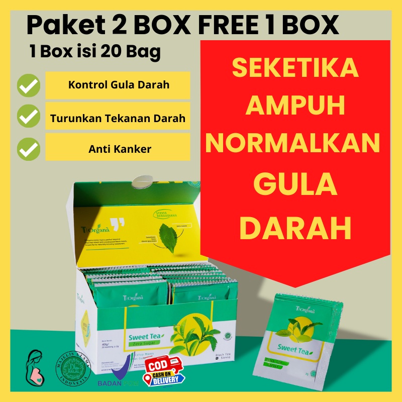 

Teh Celup Herbal Daun Stevia dan Teh Hitam/ Teh Diabet/ Teh tanpa gula