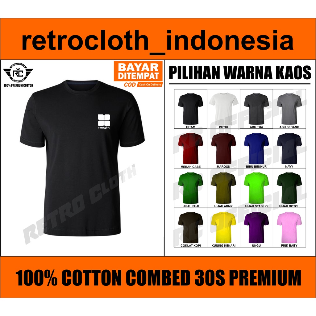 Kaos Tshirt Baju INSIGHT / 2 / Kaos Tshirt Baju Pria / Kaos Tshirt Baju Wanita / Kaos Tshirt Baju Co