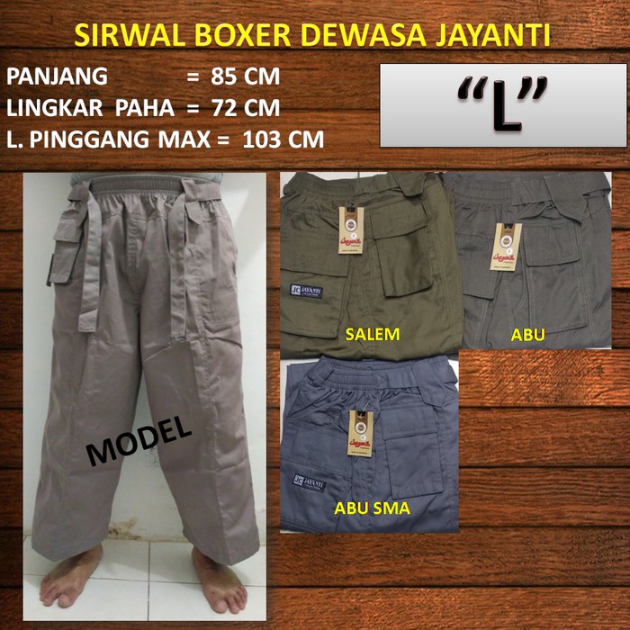 celana sirwal--
 Celana Sirwal/Pangsi Boxer Dewasa