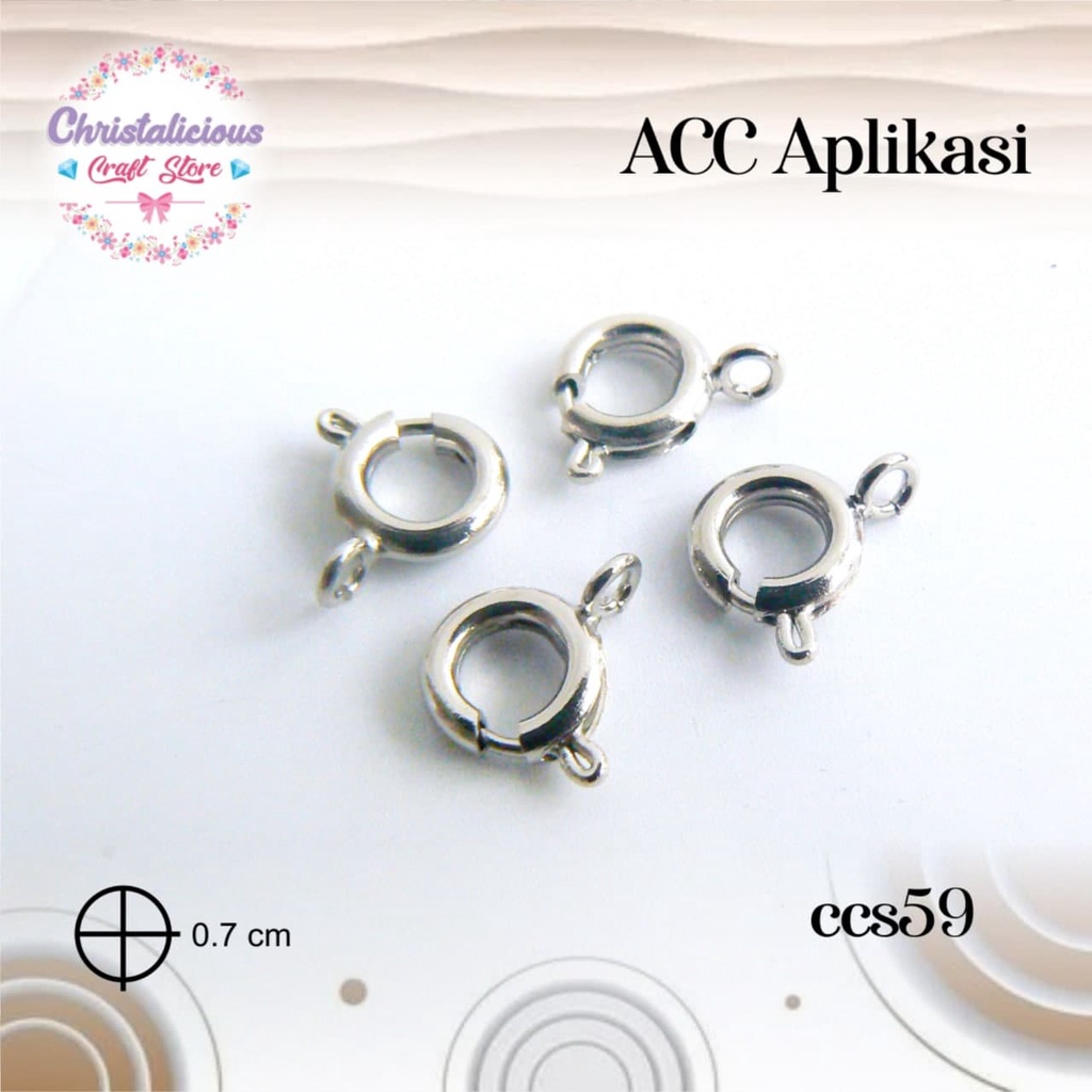 Aplikasi Kait aksesories, kait aksesories bulat, kait kalung, kait gelang, kait bulat nikel, kait bu