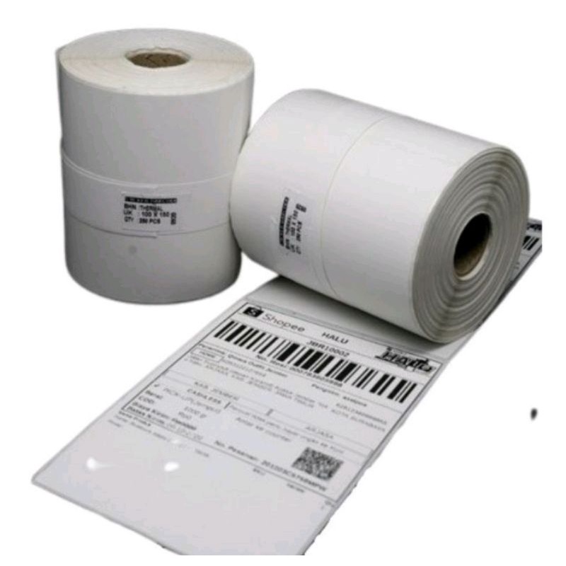 (Grosir)Kertas Label Thermal 100 x 150 (Isi 300/Roll)