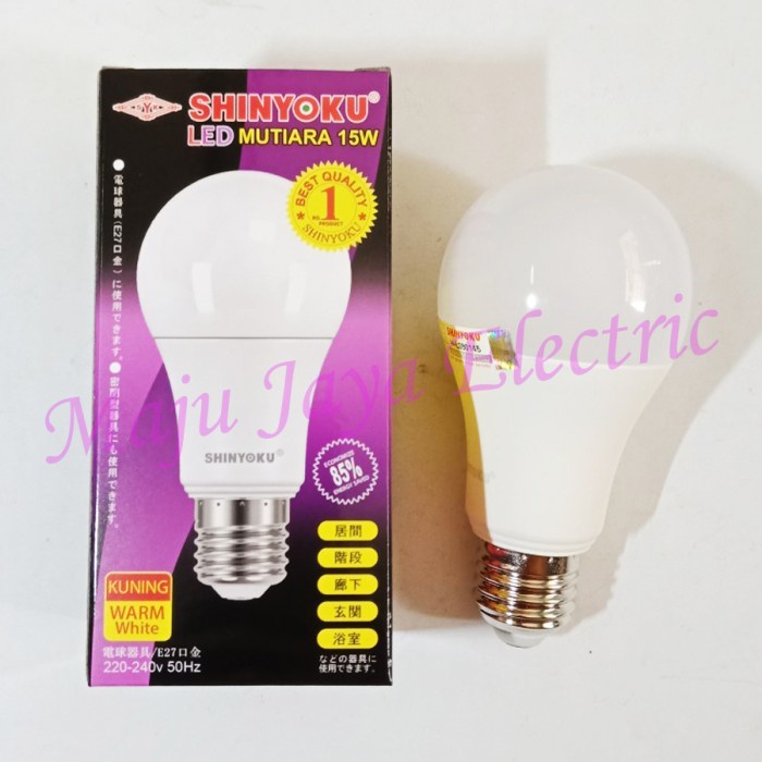 Lampu LED Shinyoku 15 W Watt Kuning 15w 15Watt Bohlam Warm White WW