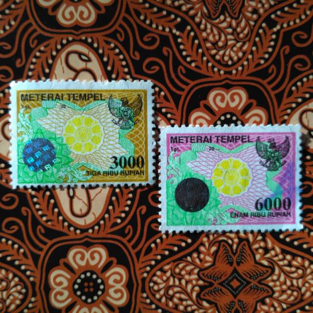 Materai 3000 dan 6000 Rupiah Tahun 2000, 2001, 2002 Original-MTR0037