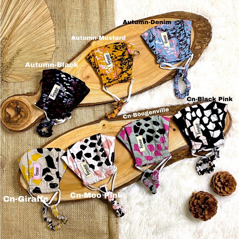 Masker Faraz 3D motif free konektor by faraz