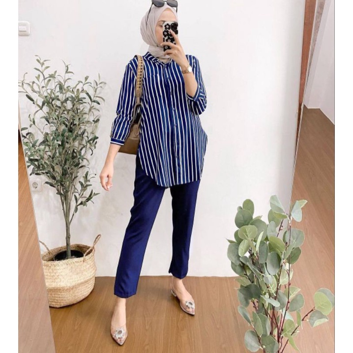 SETELAN ONESET PELANGI SALUR WANDA SET