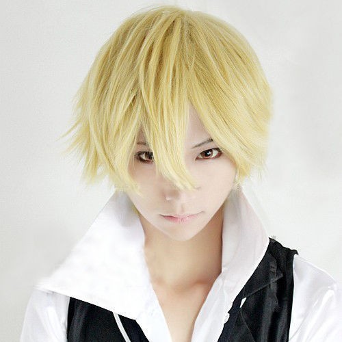 Costume Halloween Kostum Pesta WIG BASE COWOK LIGHT BLONDE