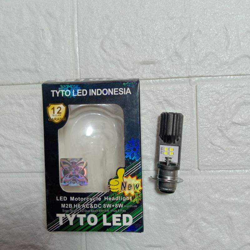 Lampu Depan Tyto H6 LED Dop Depan LED Merk Tyto Warna Hijau All Motor motor bebek dan matic