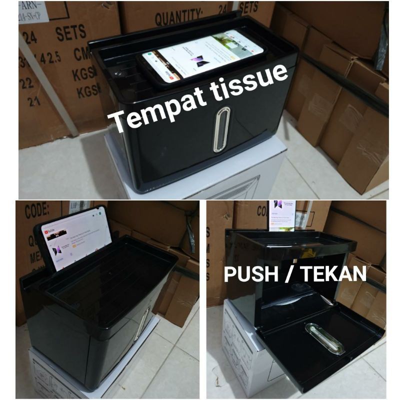 tempat tissue wastafel tempel dinding plastik tebal