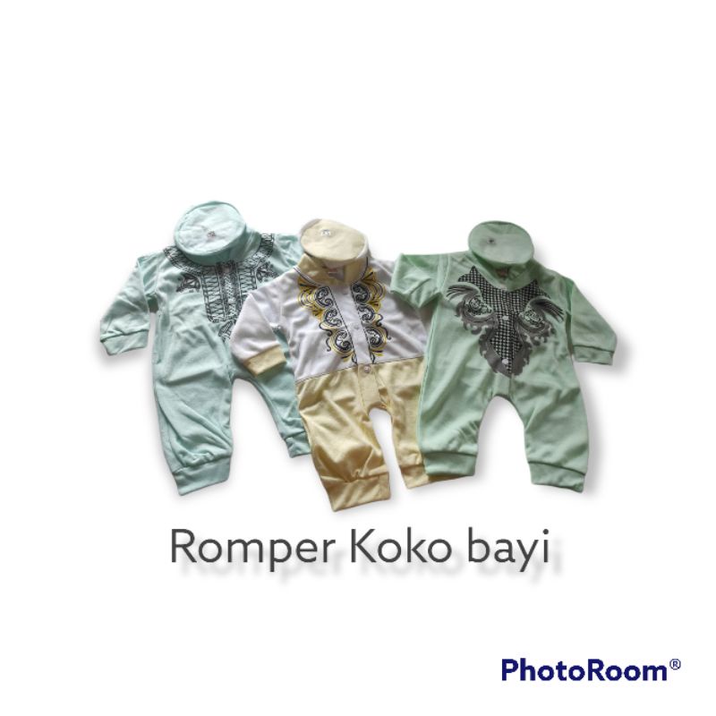 Romper Koko + Peci Bayi Baru Lahir Newborn SNI