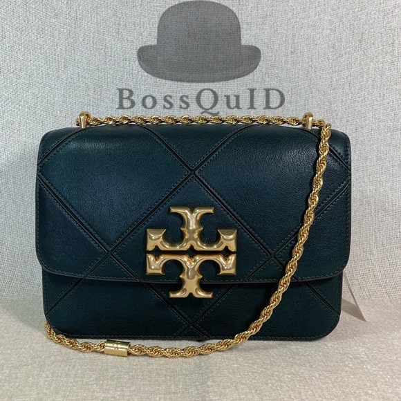 Tory Burch Eleanor Diamond Quilted Shoulder Bag Black