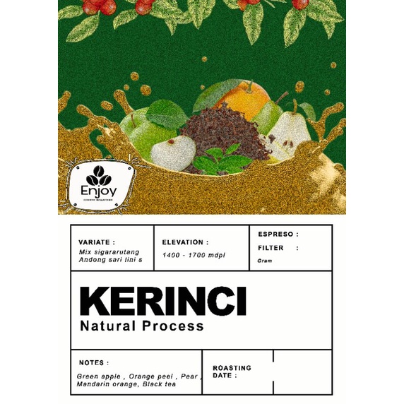 

Arabika Kerinci Natural 250gr