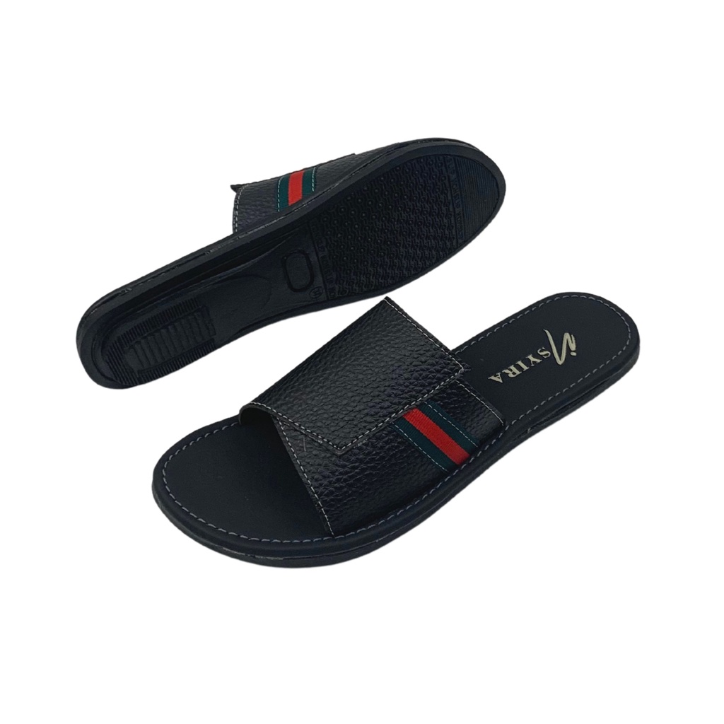 Insyira - Sandal Wanita Delma  / Sandal Papirut Wanita Non Slip Alas Hitam / Sandal Wanita Slop Polet Samping