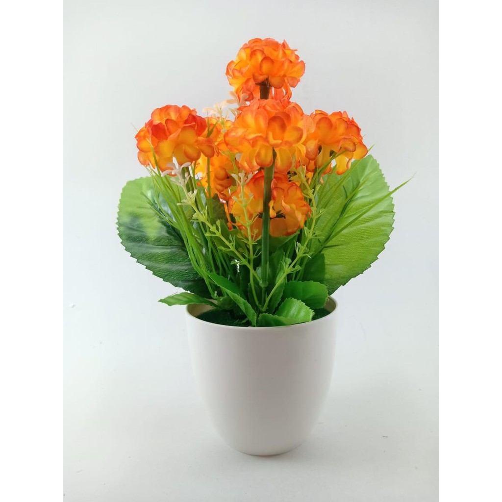 COD BUNGA PLASTIK BUNGA PAJANGAN IMITASI BUNGA ARTIFISIAL BUNGA DANDELION TANAMAN HIAS BR2210-ORANGE
