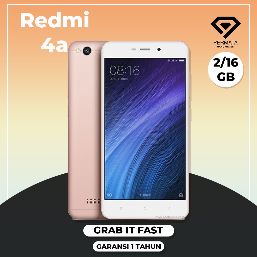 XIAOMI REDMI 4A 2/16GB GARANSI 1 BULAN SIM ALL OPERATOR IMEI AMAN TERMURAH BERKUALITAS