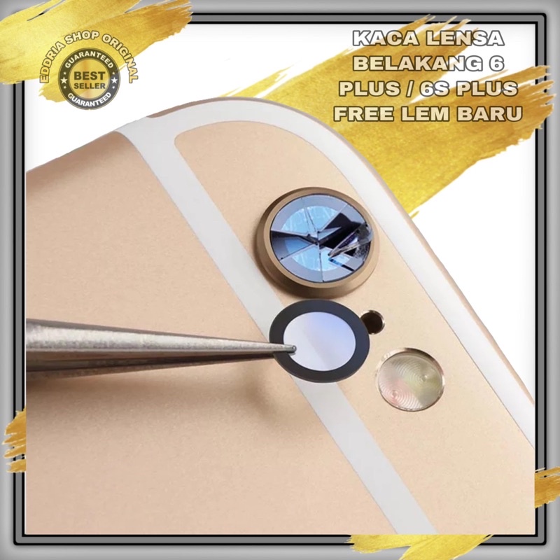 LENSA KACA KAMERA BELAKANG 6 PLUS / 6S PLUS BARU FREE LEM