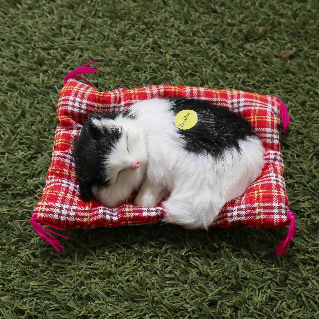 MCA mini cat pajangan boneka berbunyi breathing pet kucing tidur kecil