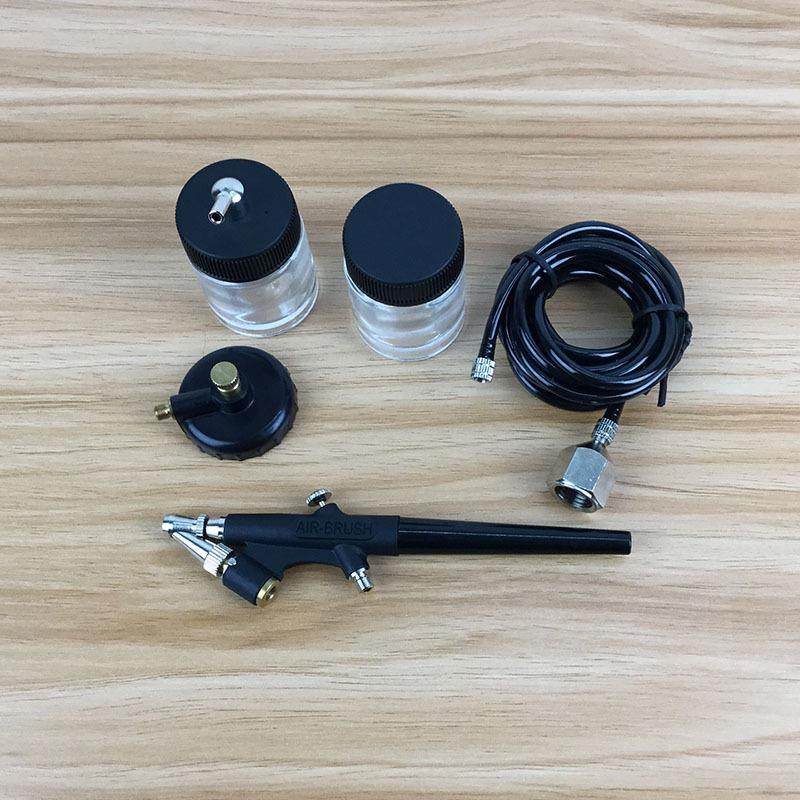 Mini Airbrush Paint Spray Gun Sandblaster Kit - Hitam