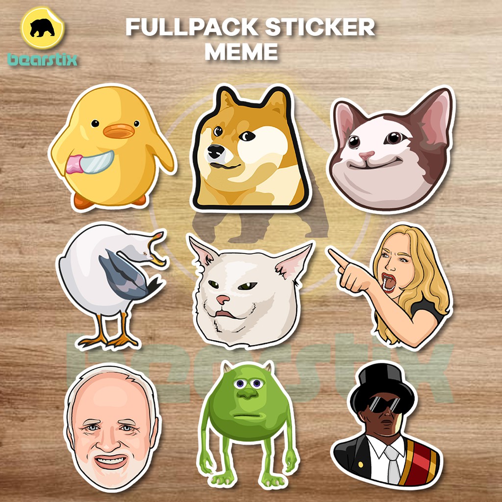 

FULLPACK STICKER MEME - STIKER HP LUCU - STIKER TUMBLER - STIKER LAPTOP - STICKER MUK - STIKER DOGES