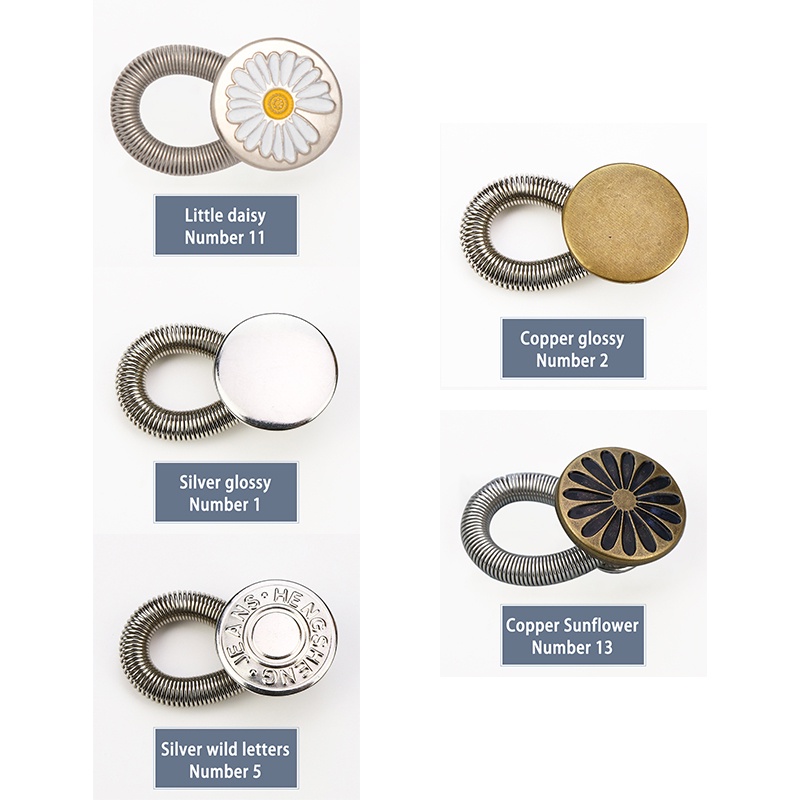 Pembesar Kancing Celana Jeans Dilepas Tombol Peluncuran Teleskopik Adjustable Universal Buckle Extended-Won