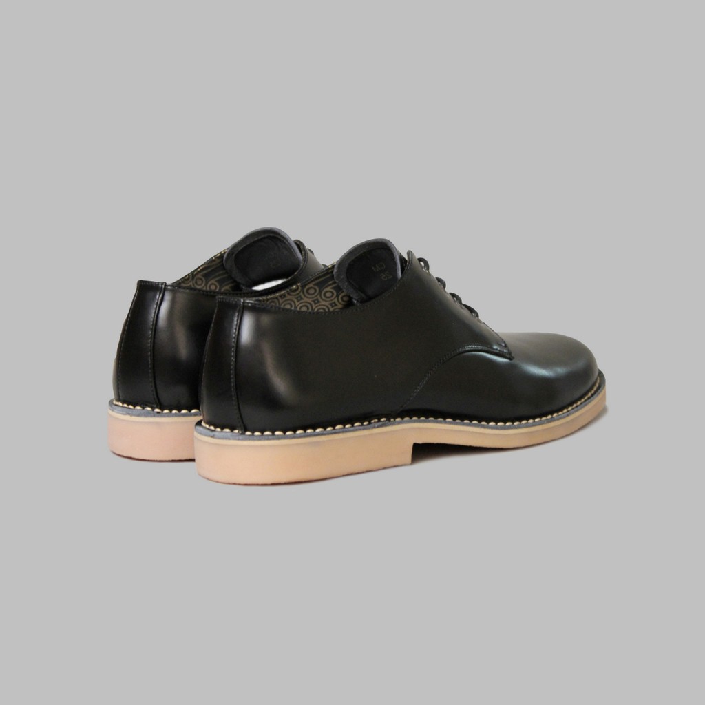 ARTAP Footwear - Sepatu Kulit Asli Pria - Law Black Cream Sole