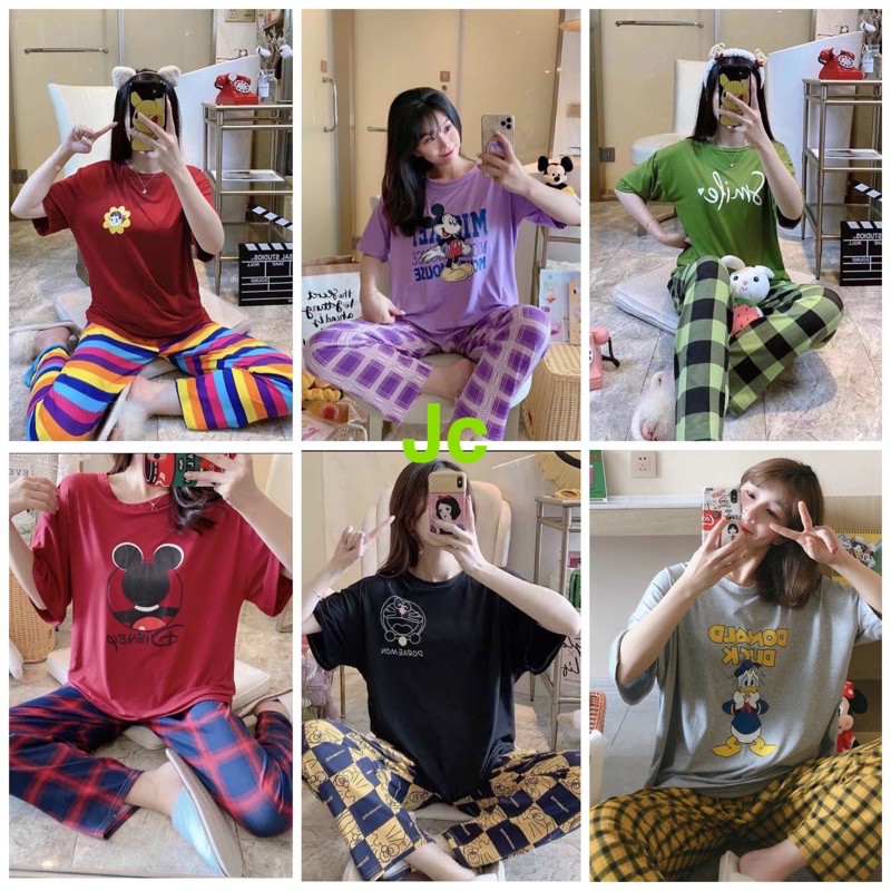 JC- Stelan Oversize Import CP / Stelan Tidur CP import / Piyama Wanita kekinian Import