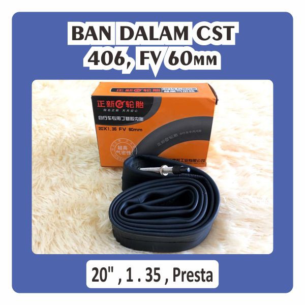 Ban Dalem CST Pentil Kecil Presta Dalam 406 Valve Panjang 6 cm 60 mm 6cm 20 inch Murni 20 x 1 35