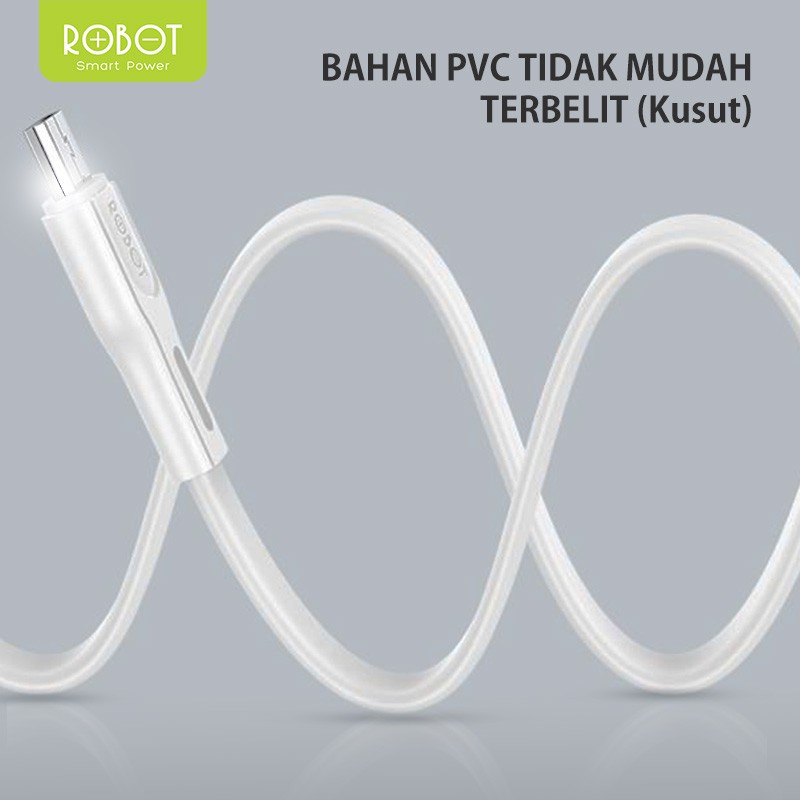 ROBOT Kabel Data RDM100S Android Micro USB 1M Data Cable Original - Garansi Resmi 1 Tahun