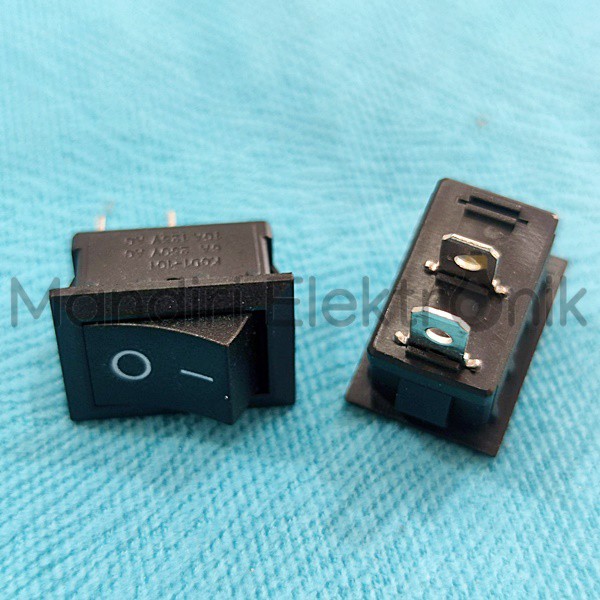 Saklar switch On Off Hitam 2pin - Switch Kecil On - Off 2 kaki - Saklar Mini