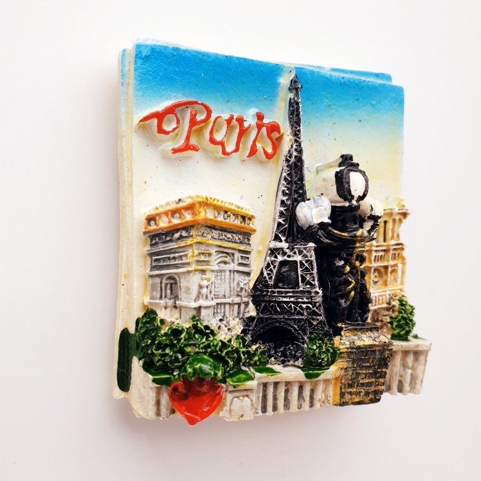 3D Fiber Souvenir Negara magnet Kulkas Tempelan kulkas PARIS City