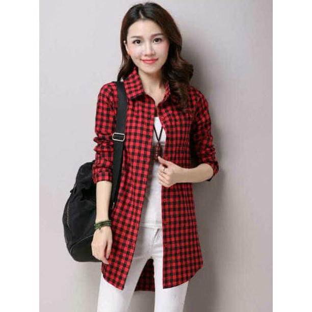 PROMO kirana RO tunik wanita katun merah -  FASH1651