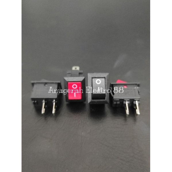 Saklar Switch Kalkulator Kecil 2P On Off Merah dan Hitam