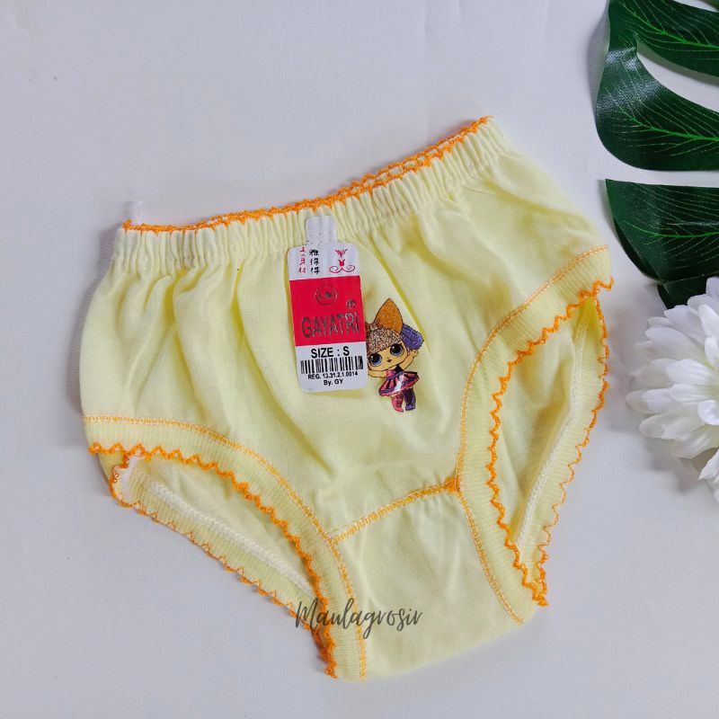 Lusinan 12 PCS Celana Dalam Anak Perempuan Polos lucu