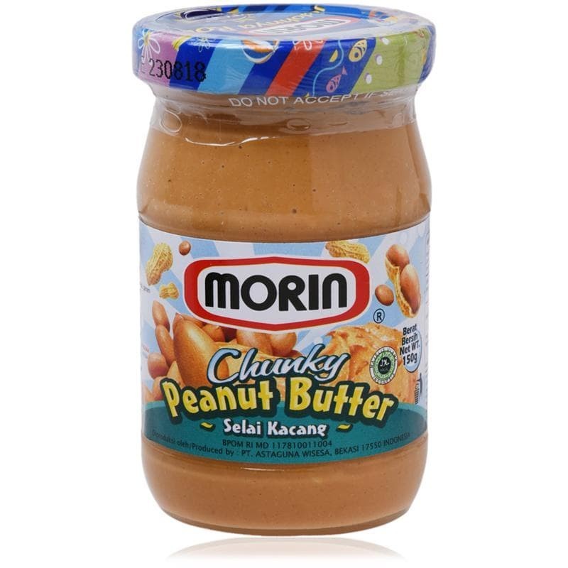 

SELAI PEANUT BUTTER CHUNKY MORIN 150GR JAM KACANG