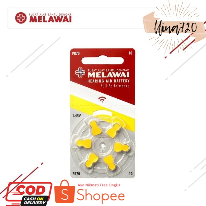 Baterai Alat Bantu Dengar Type 10 Melawai Kode 309