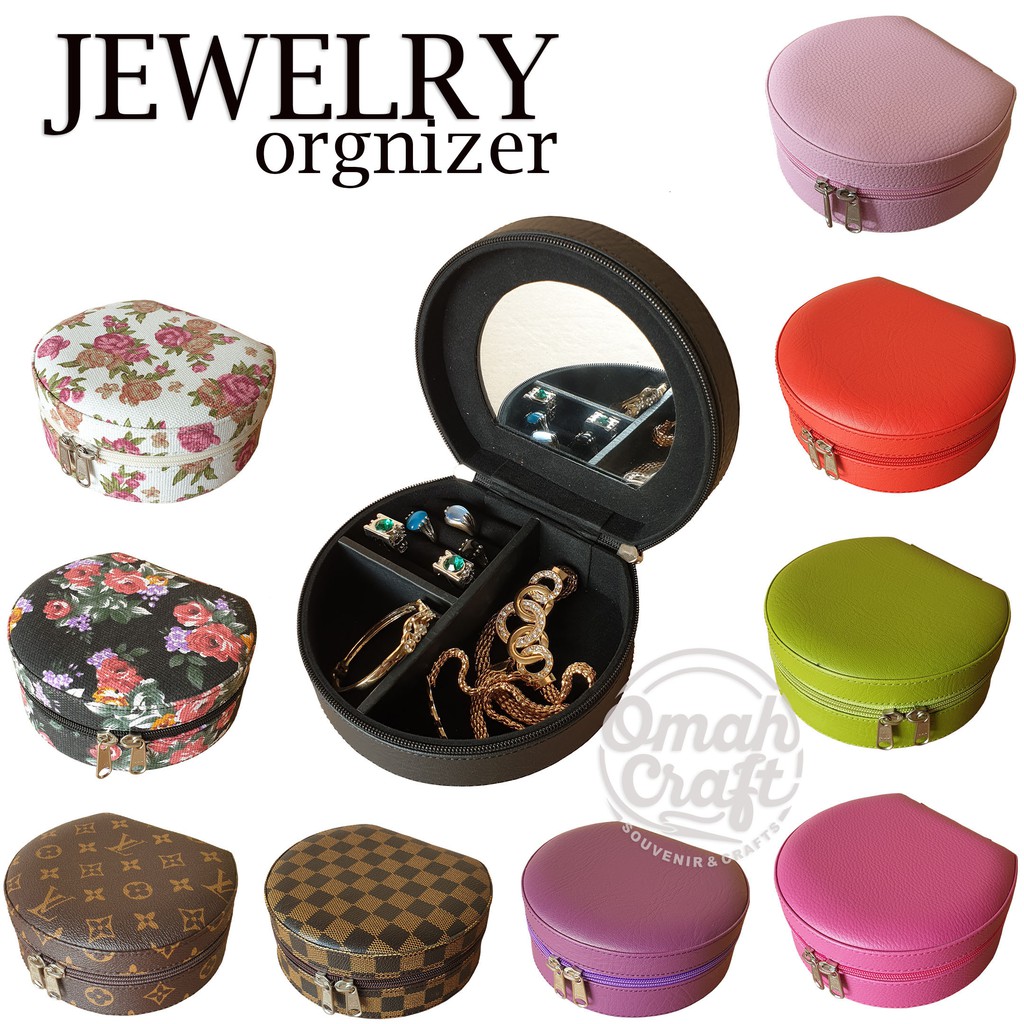 HITAM MERAH Tempat Perhiasan dan Aksesoris Warna / Mini Jewelry Box and Accesories.