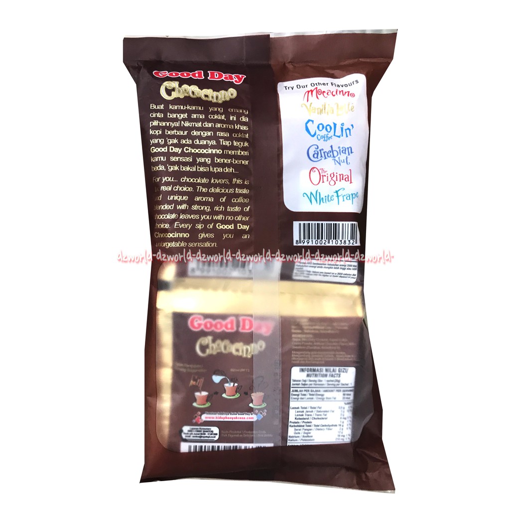 Good Day Chococinno Isi 10sachet Kopi Instan Goodday Gooday Coco Cino Kopi Instan Kopi Coklat 3in1 Instan Coffee 10pcs