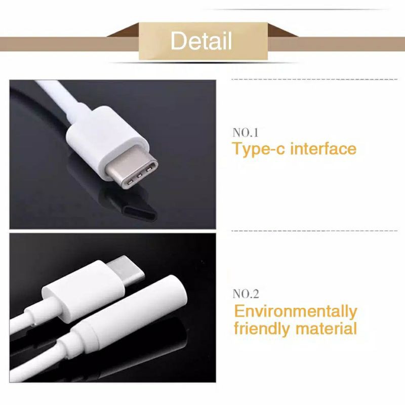 Aux kabel USB Type C to Jack 3.5mm Audio Cable Adapter