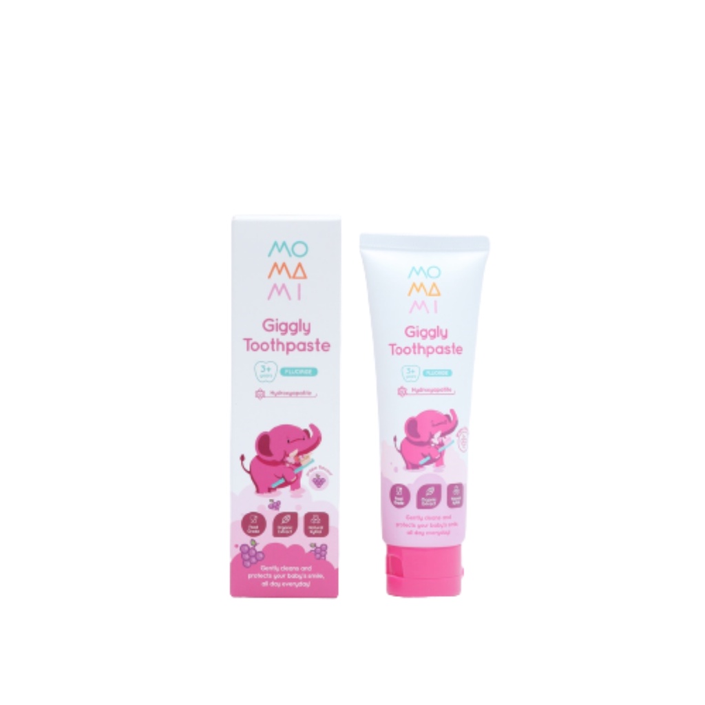 Momami Giggly Toothpaste With Fluoride Grape Pasta Gigi Anak 50gr