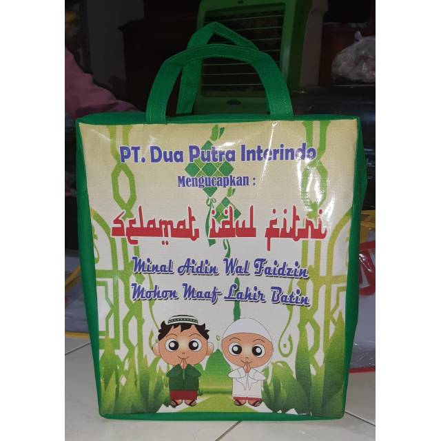 Tas idul fitri pt dua putra model resleting banner