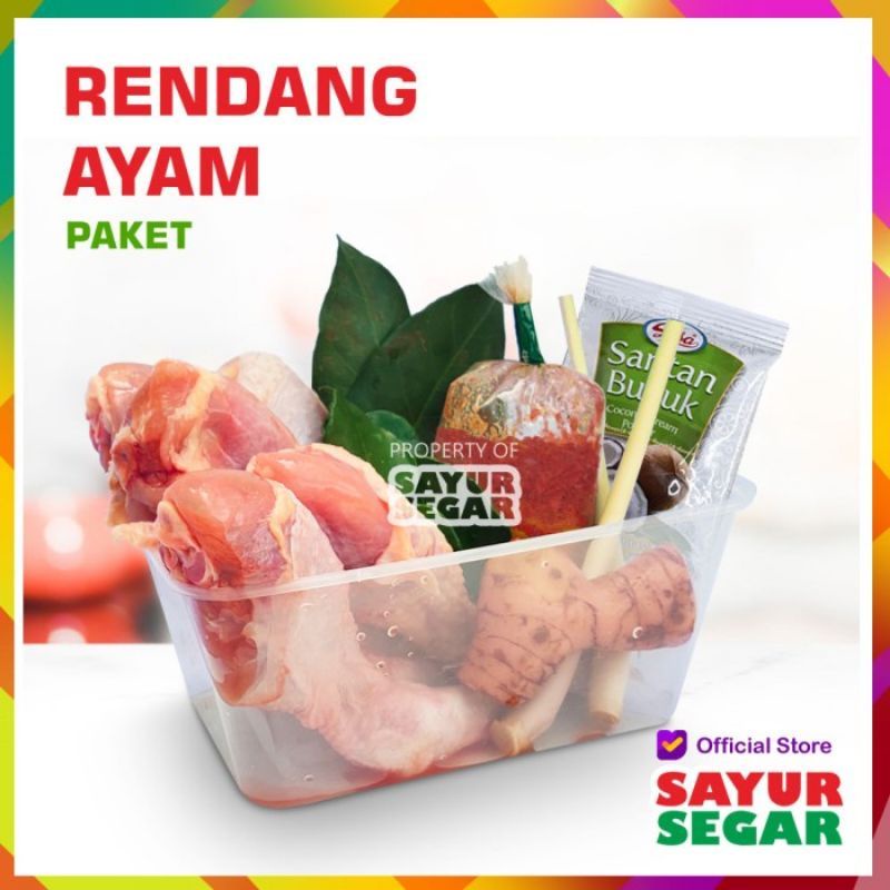 

paket ayam rendang 500 gram lengkap tinggal masak