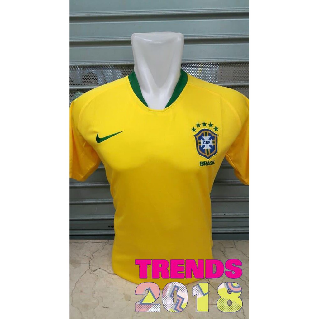 Jersey BAJU BOLA BRAZIL Home PIALA DUNIA 2018 GRADE ORI