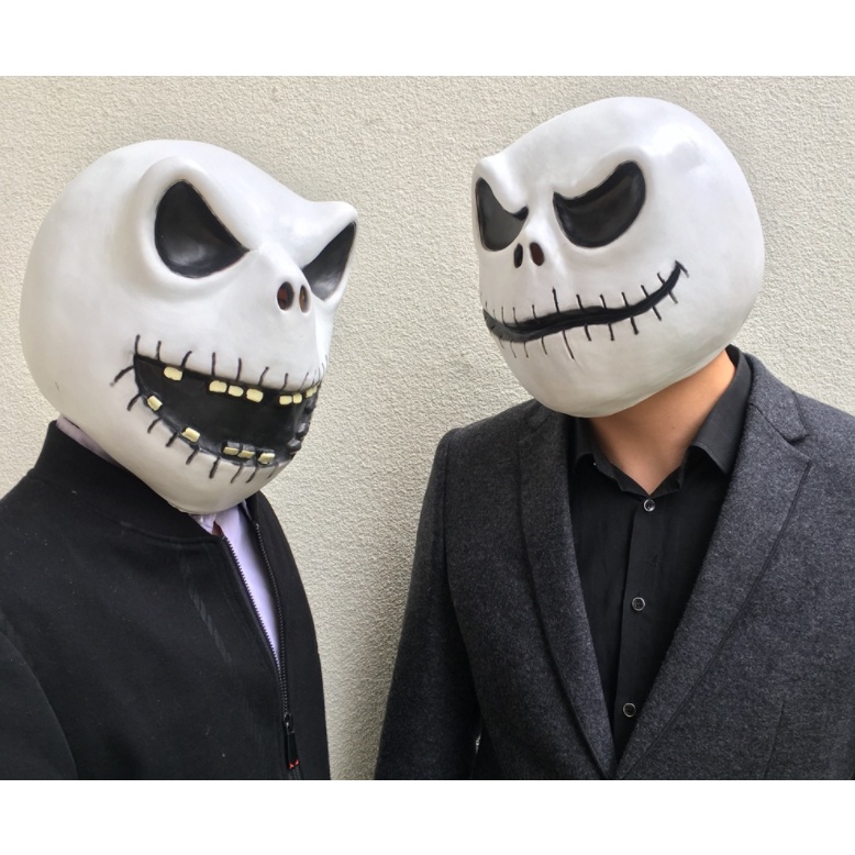 TOL-70 topeng latex jack skellington the nightmare before christmas mask halloween pesta kostum