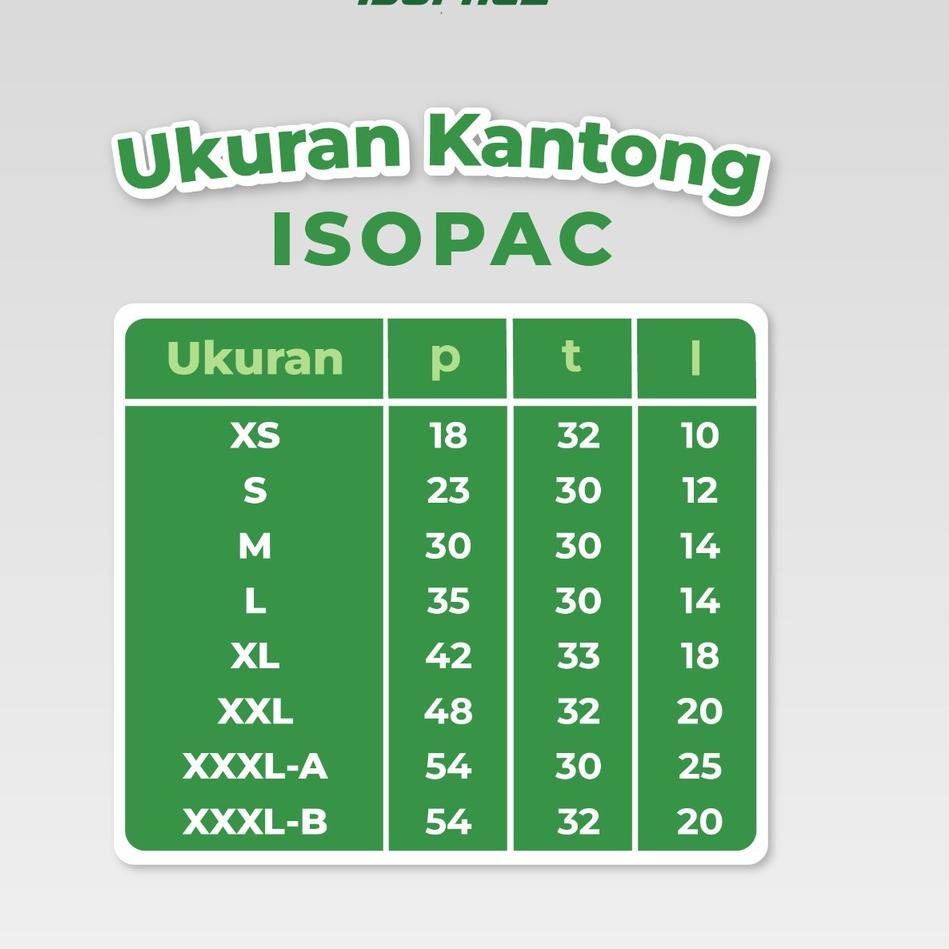 

Bestseller S7ADJ Kantong Bersegel ISOPAC ( 1 Pack isi 50pcs ) Kemasan Plastik - Delivery Bag - Plast
