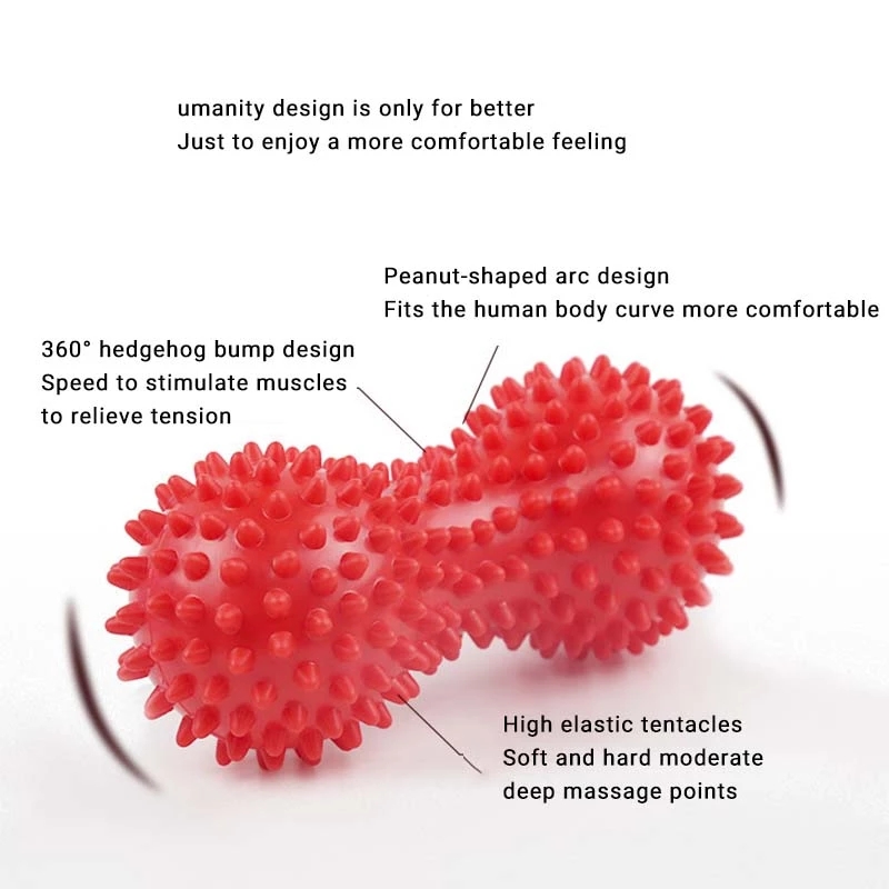 Spiky Massage Ball Fasciitis Fitness Massage Ball PVC Fascia Ball Landak Untuk Rehabilitasi Plantar Stress Release Pelatihan Bola Alat Kacang