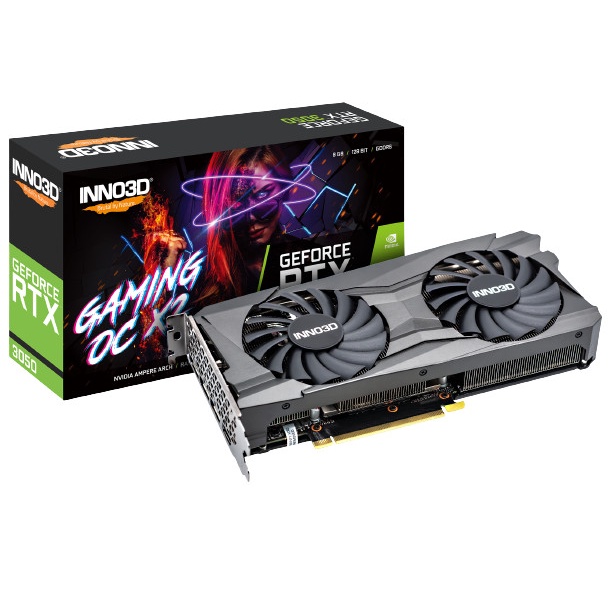 VGA INNO3D RTX 3050 8GB GDDR6 GAMING OC X2 | Nvidia RTX3050